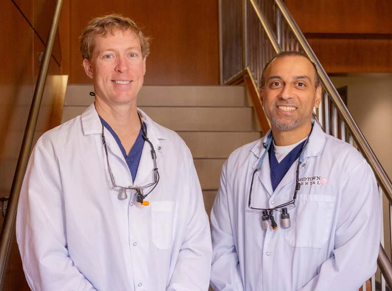 Dr. Rumley and Dr. Prajapati of Midtown Dental in Raleigh, NC