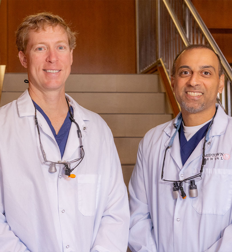 Dr. Rumley and Dr. Prajapati of Midtown Dental in Raleigh, NC